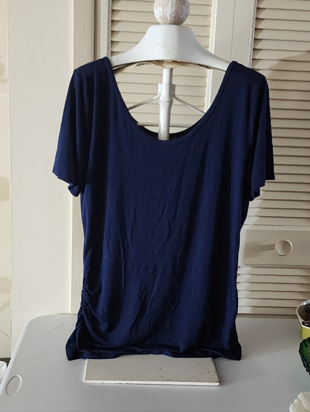Maurices Navy Scoop Neck Short Sleeve Tee